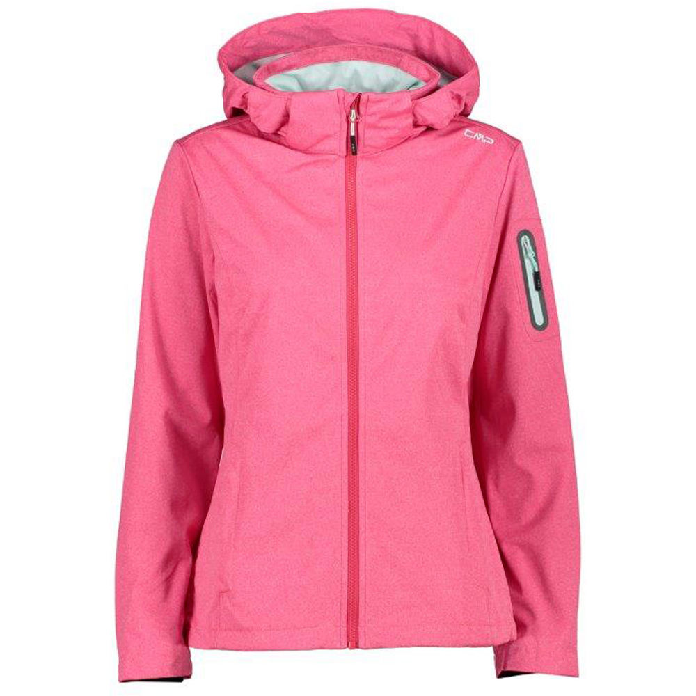 Cmp Woman Jacket Zip Hood rosa chaqueta softshell mujer