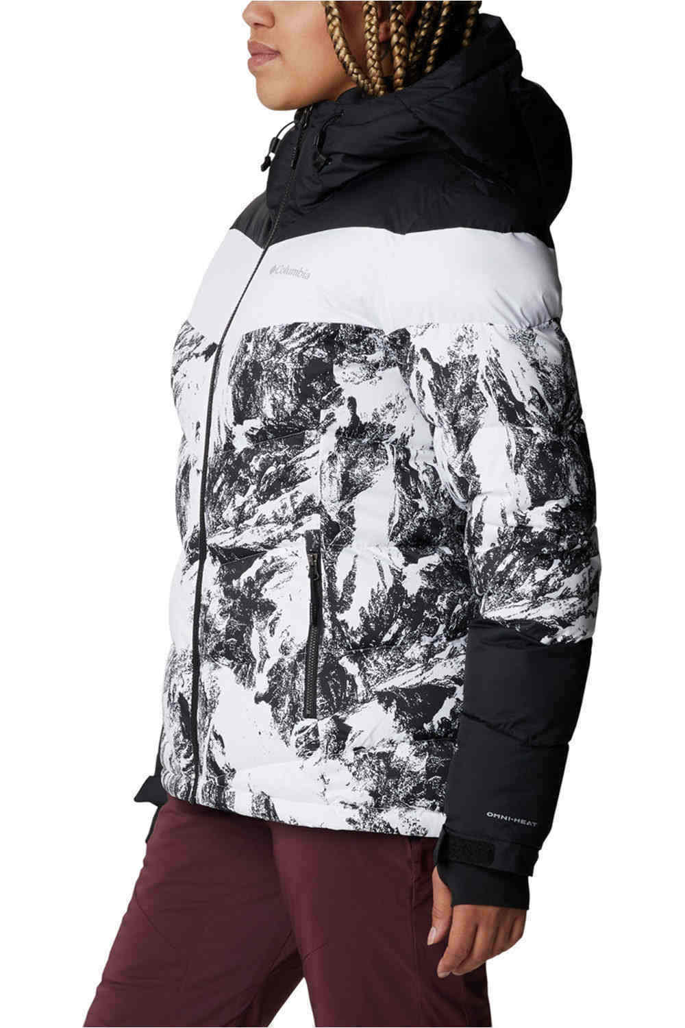 Columbia chaqueta esquí mujer ABBOT PEAK W WHITE PRINT vista detalle