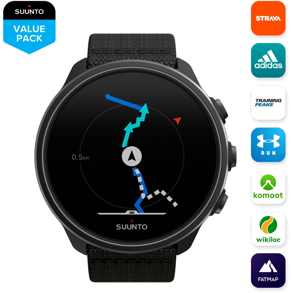 Suunto 9 G1 Baro Titanium negro pulsómetros con gps