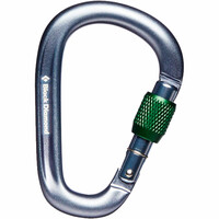 Black Diamond mosquetón seguridad PEARLOCK SCREWGATE CARABINER vista frontal