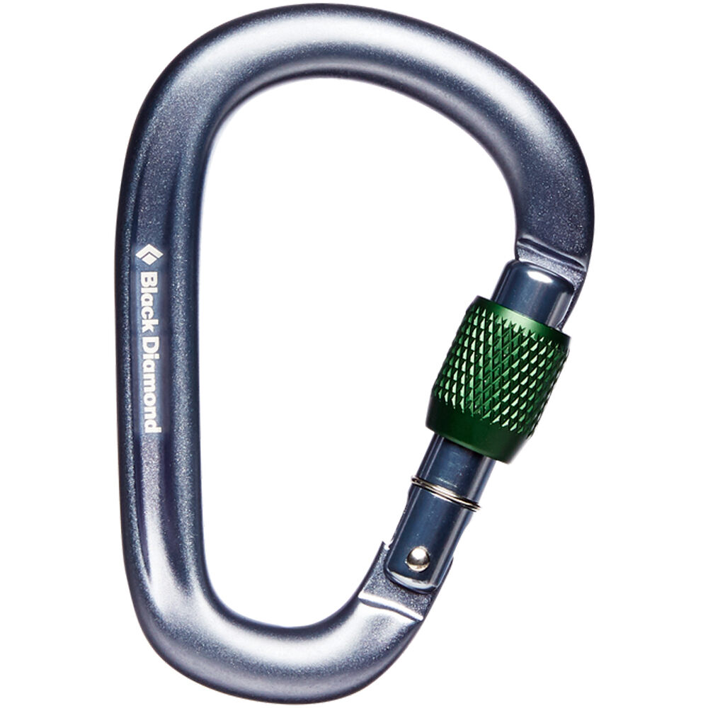 Black Diamond mosquetón seguridad PEARLOCK SCREWGATE CARABINER vista frontal