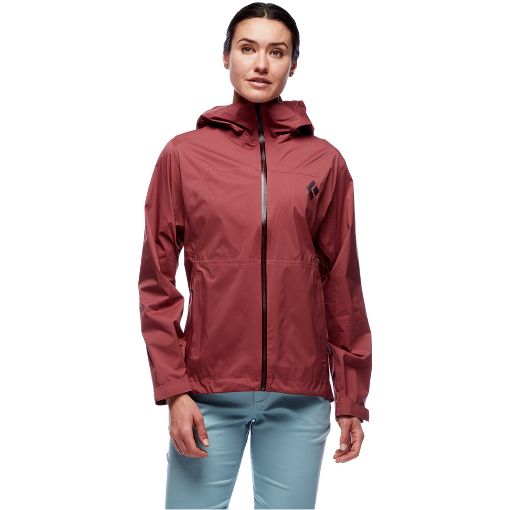 Black Diamond chaqueta impermeable mujer W STORMLINE STRETCH RAIN SHELL vista frontal