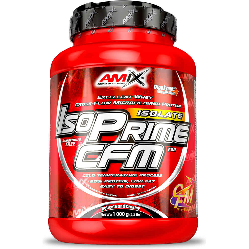 Amix Nutrition Proteinas Aislado Suero/Whey ISOPRIME CFM ISOLATE 1 KG Cookie crema vista frontal