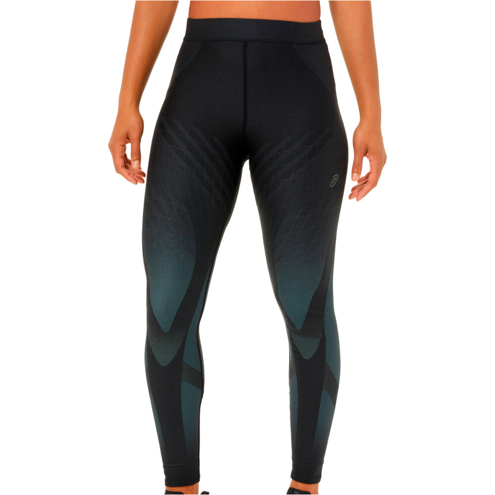 Asics malla larga running mujer METARUN TIGHT vista detalle