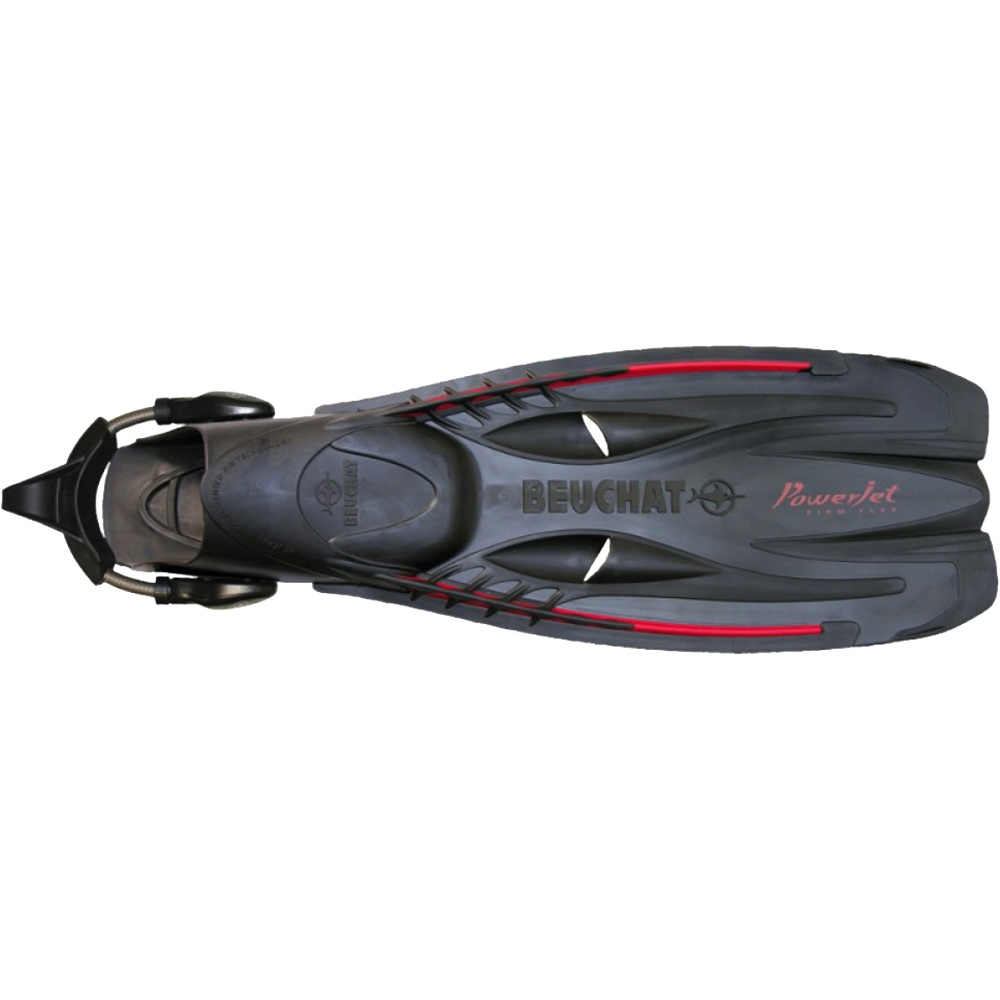 Beuchat Aleta Buceo Regulable POWERJET con cintas a resorte - Regular Flex vista frontal