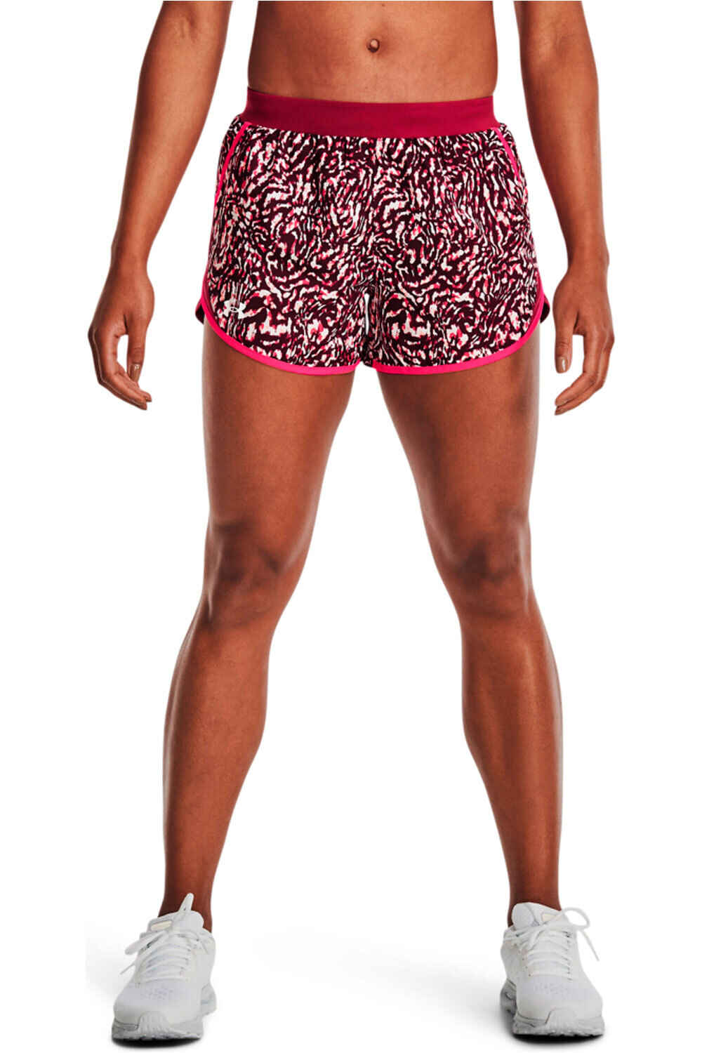 Under Armour pantalón running mujer UA FLY BY 2.0 PRINTED SHORT vista frontal