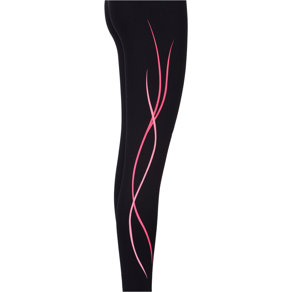 Ginadan pantalones y mallas largas fitness mujer Malla Estampado Lateral vista trasera