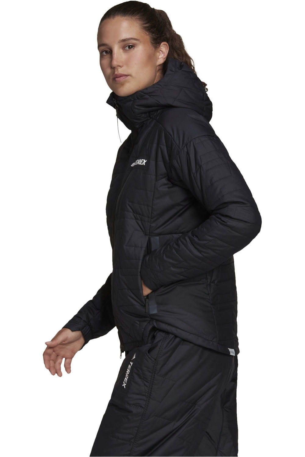 adidas chaqueta outdoor mujer Terrex MYSHELTER PrimaLoft acolchada con capucha vista frontal