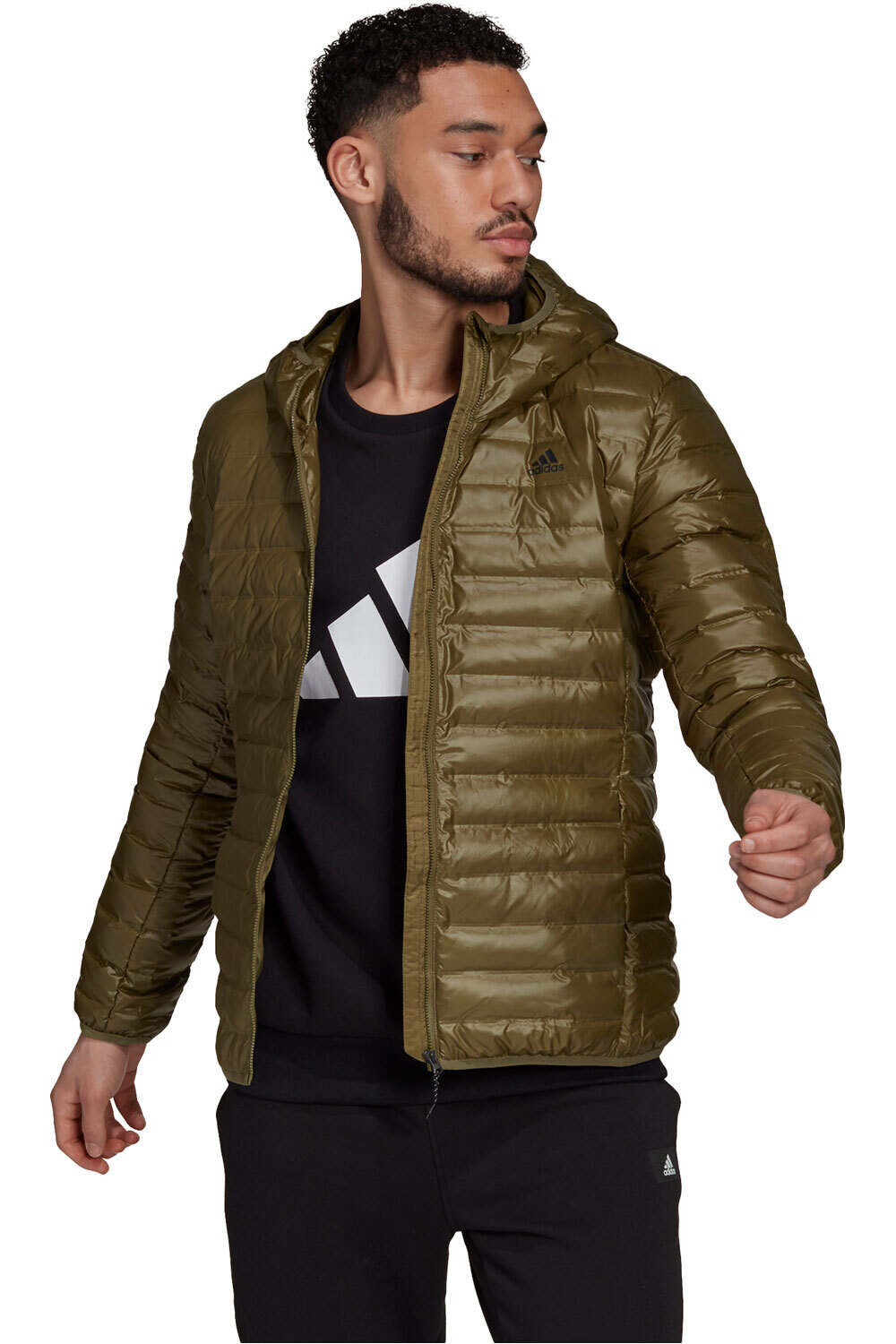 adidas chaqueta outdoor hombre Varilite Down con capucha vista frontal