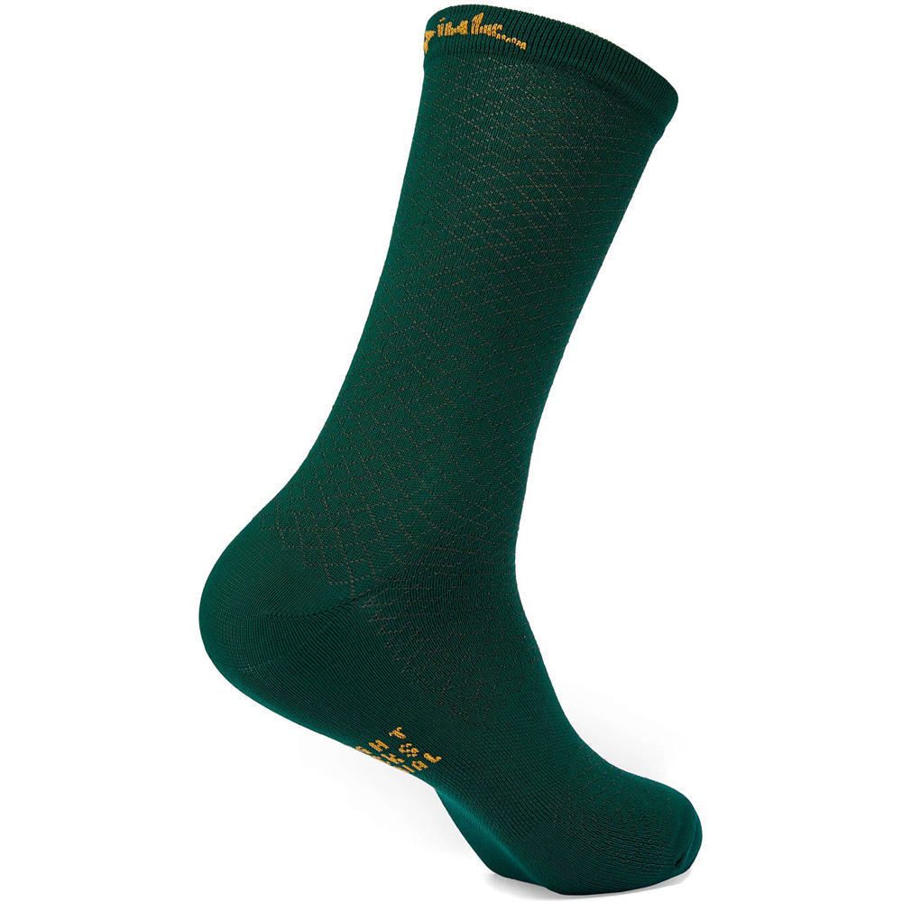 Spiuk calcetines ciclismo CALCETIN HELIOS LARGO UNISEX VERDE vista trasera