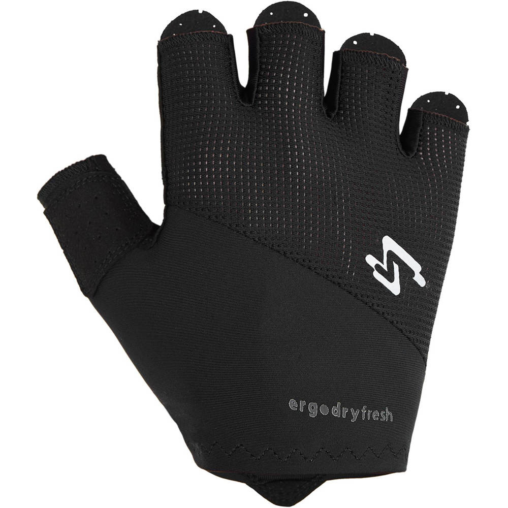 Spiuk guantes cortos ciclismo GUANTE CORTO ANATOMIC UNISEX NEGRO vista frontal