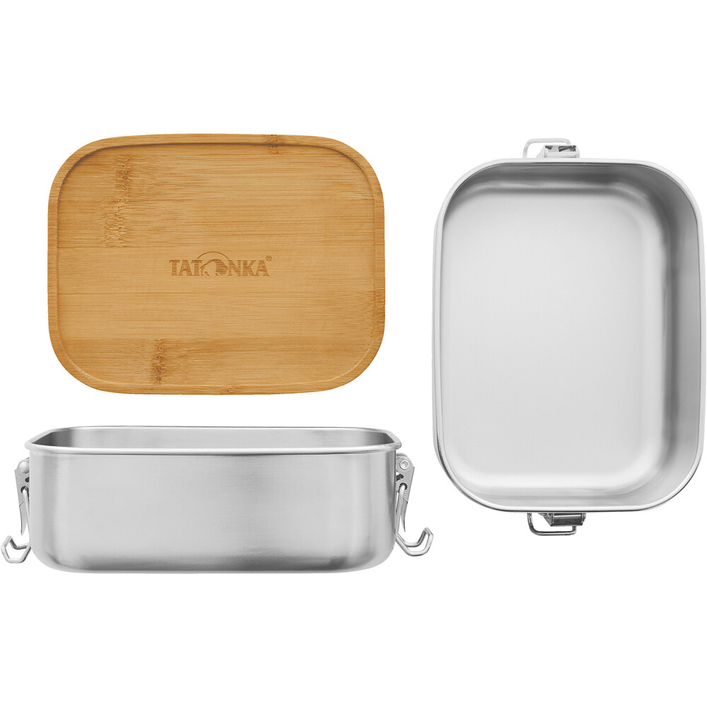 Tatonka fiambreras LUNCH BOX I BAMBOO 800 fiambrera Inox vista frontal