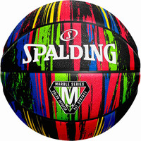 Spalding balón baloncesto MARBLE BLACK RAINBOW vista frontal