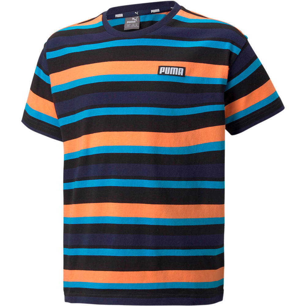 Puma camiseta manga corta niño ALPHA STRIPED TEE B vista frontal