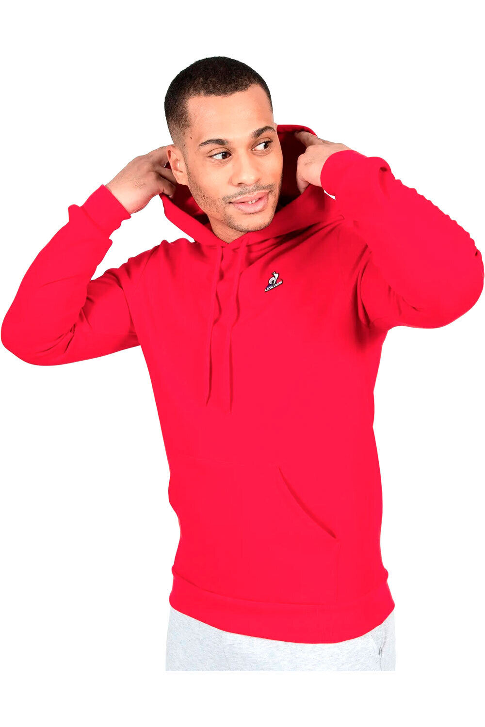 Le Coq Sportif sudadera hombre ESS Hoody N1 M pur rouge vista frontal