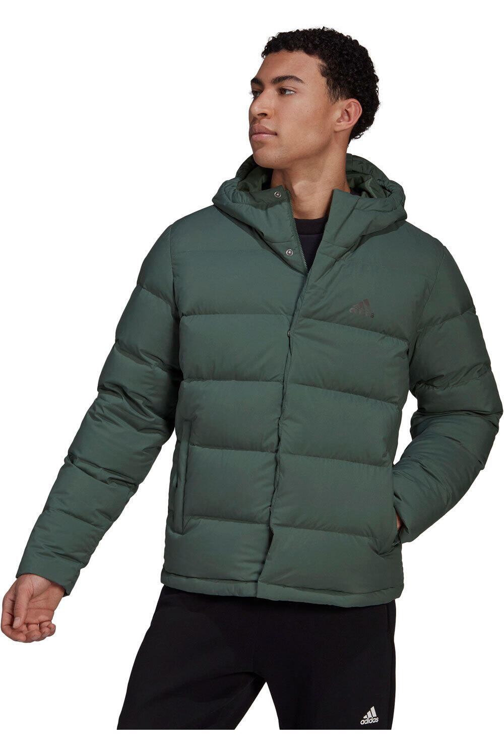 adidas Helionic Down Con Capucha verde chaquetas hombre | Forum Sport