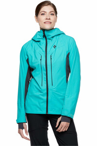 Black Diamond chaqueta esquí mujer W DAWN PATROL HYBRID SHELL vista frontal