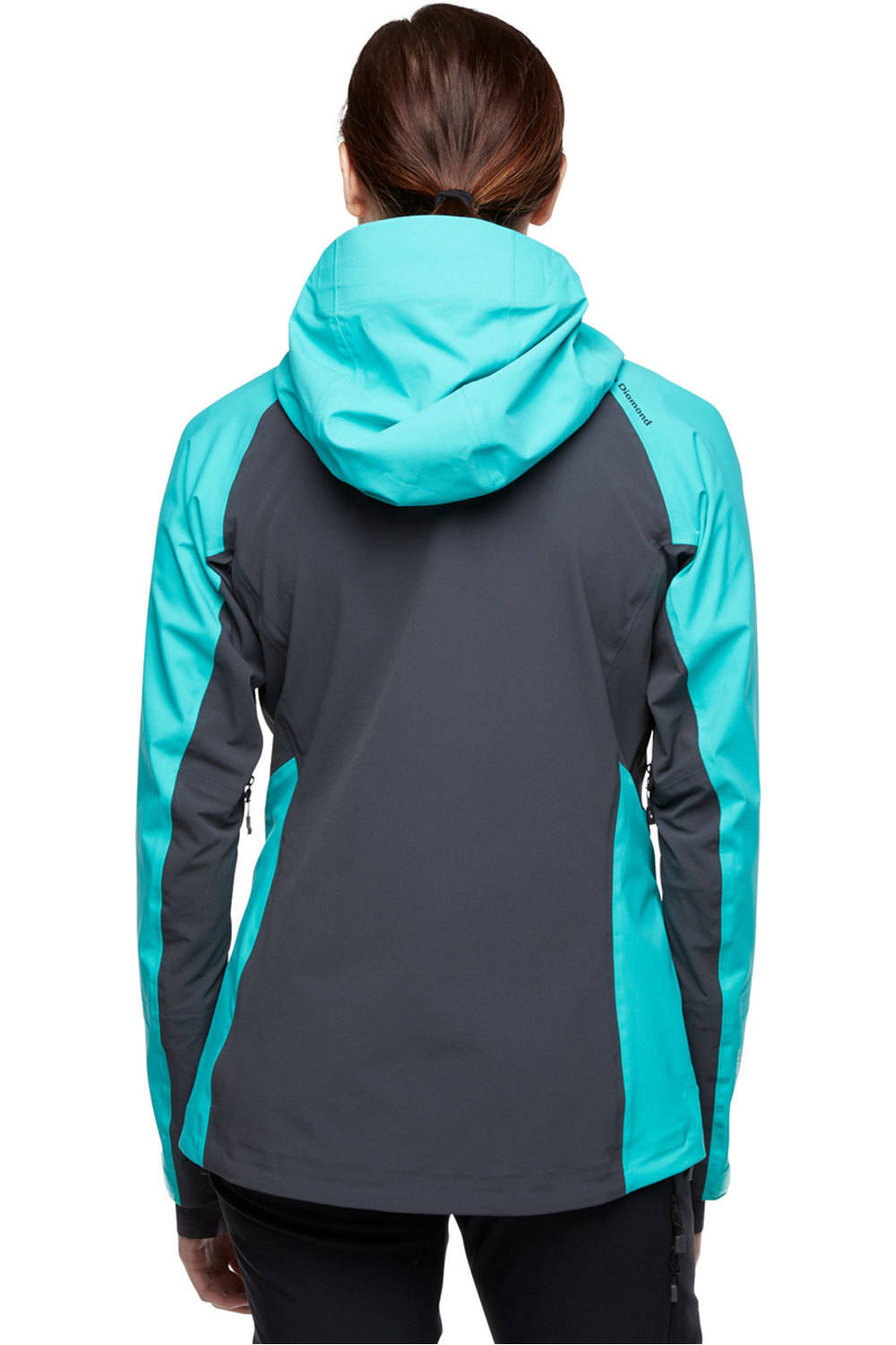 Black Diamond chaqueta esquí mujer W DAWN PATROL HYBRID SHELL vista trasera