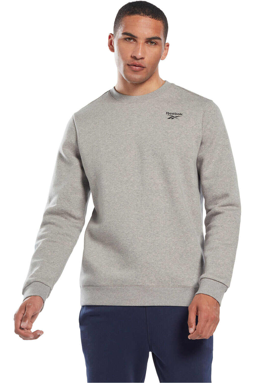 Sudadera Reebok RI Left Chest Logo Gris Hombre