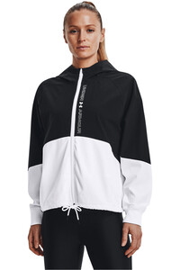 Under Armour sudaderas deportivas mujer WOVEN FZ JACKET vista frontal