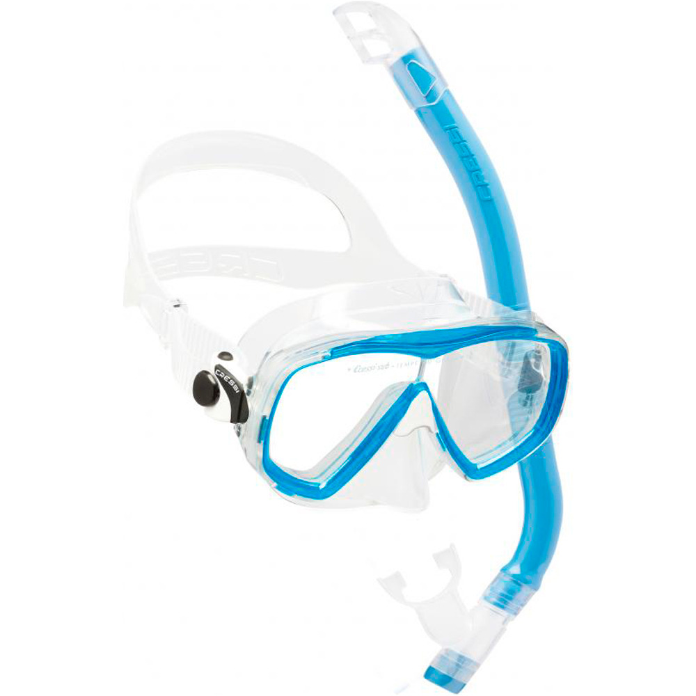 Cressi Sub kit gafas y tubo snorkel niño KIT ESTRELLA VIP JUNIOR (Estrella + Top) vista frontal