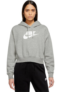 Nike sudadera mujer NSW CLUB FLC GX CROP HDY vista frontal