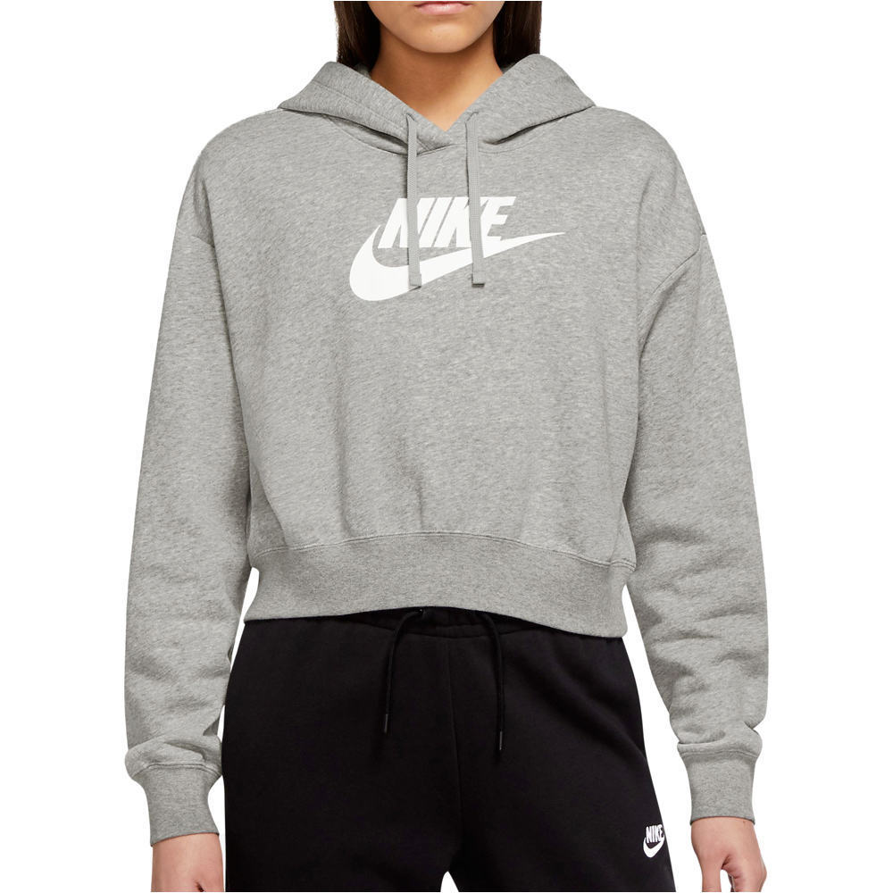 Nike sudadera mujer NSW CLUB FLC GX CROP HDY vista detalle