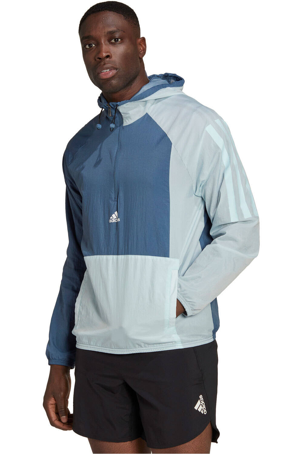 adidas sudadera hombre Training 1/4-Zip Colourblock vista frontal