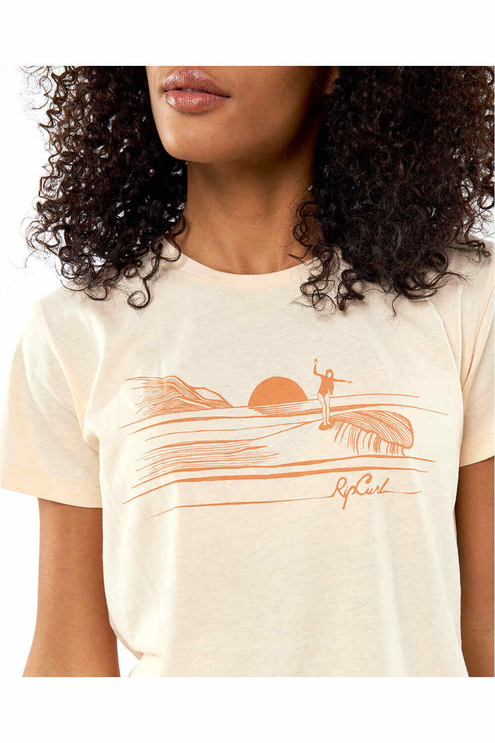 Rip Curl camiseta manga corta mujer RE-ENTRY CREW NECK TEE vista detalle