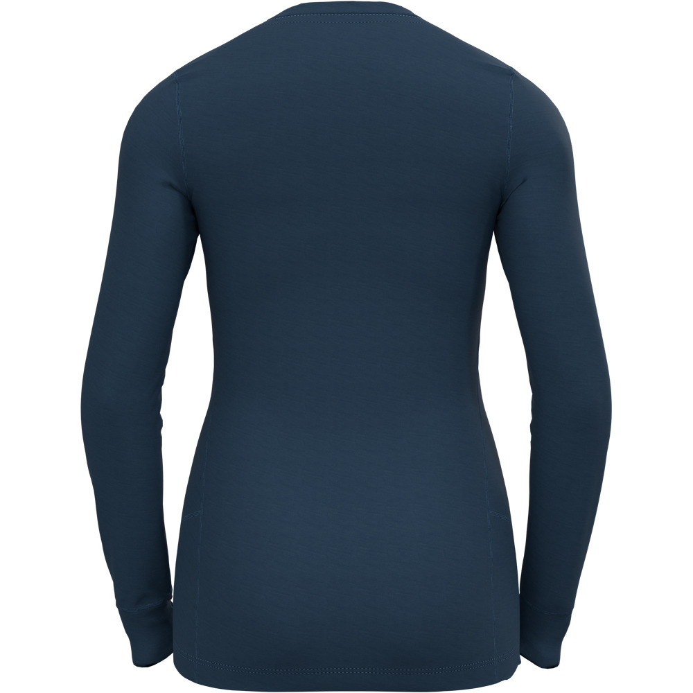 Odlo camiseta térmica manga larga mujer TOP CREW NECK L/S MERINO 200 vista trasera