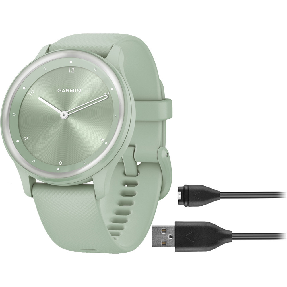 Garmin smartwatch Vivomove Sport Verde mint vista frontal