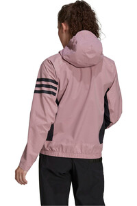 adidas chaqueta impermeable mujer Terrex Utilitas (impermeable con capucha) vista trasera