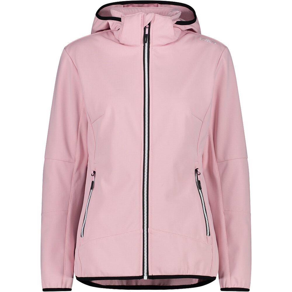 Cmp Woman Jacket Zip Hood rosa chaqueta softshell mujer