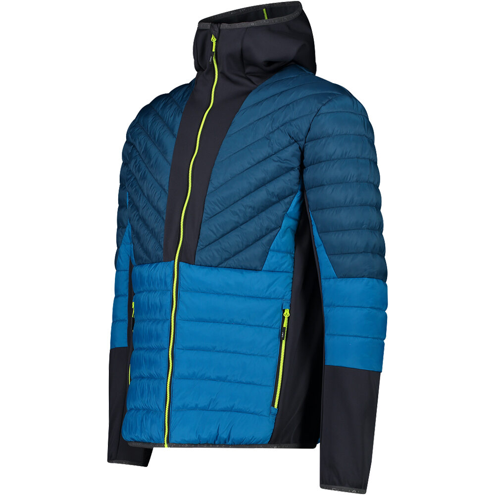 Cmp chaqueta outdoor hombre MAN HYBRID JACKET FIX HOOD vista detalle