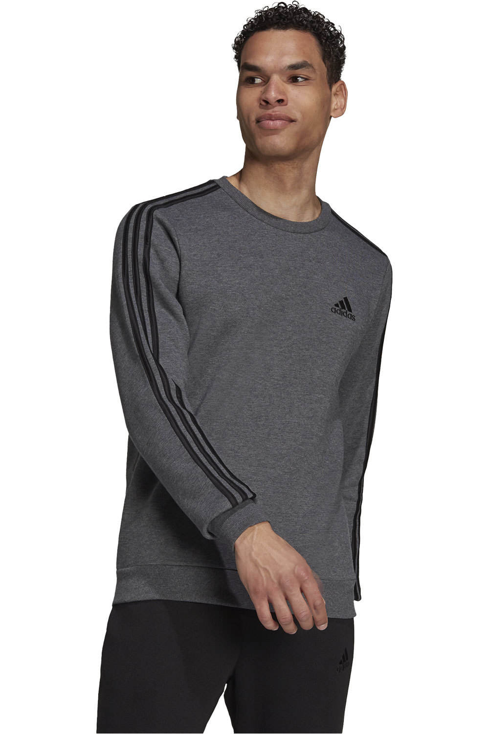 adidas sudadera hombre Essentials Fleece 3 bandas vista frontal