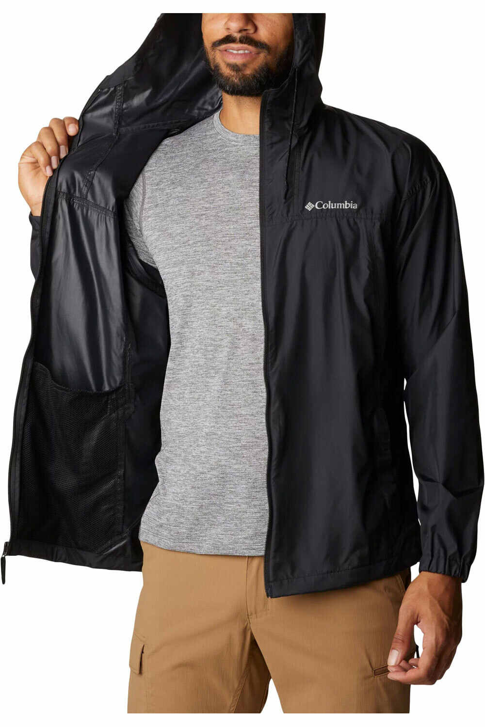 Columbia CHAQUETA TRAIL RUNNING HOMBRE Flash Challenger Windbreaker vista detalle