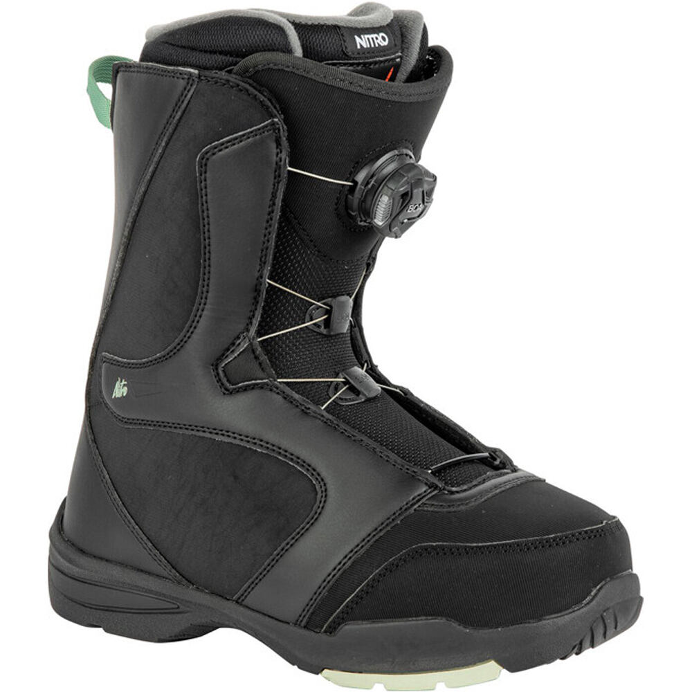 Nitro botas snowboard mujer FLORA BOA BLACK lateral exterior