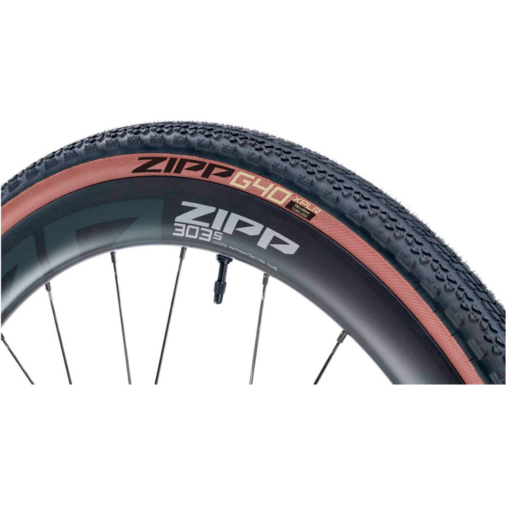 Zipp cubiertas bicicleta paseo 7KNEUMATICO G40 XPLR PRB 700X40 TR (A2) vista frontal