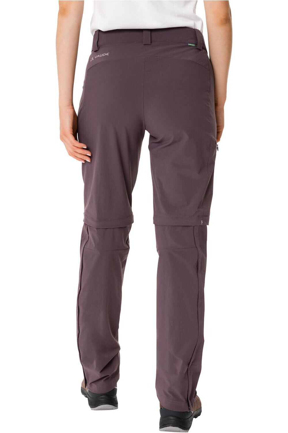 Vaude pantalón montaña mujer Women  s Farley Stretch ZO T-Zip Pants II vista trasera