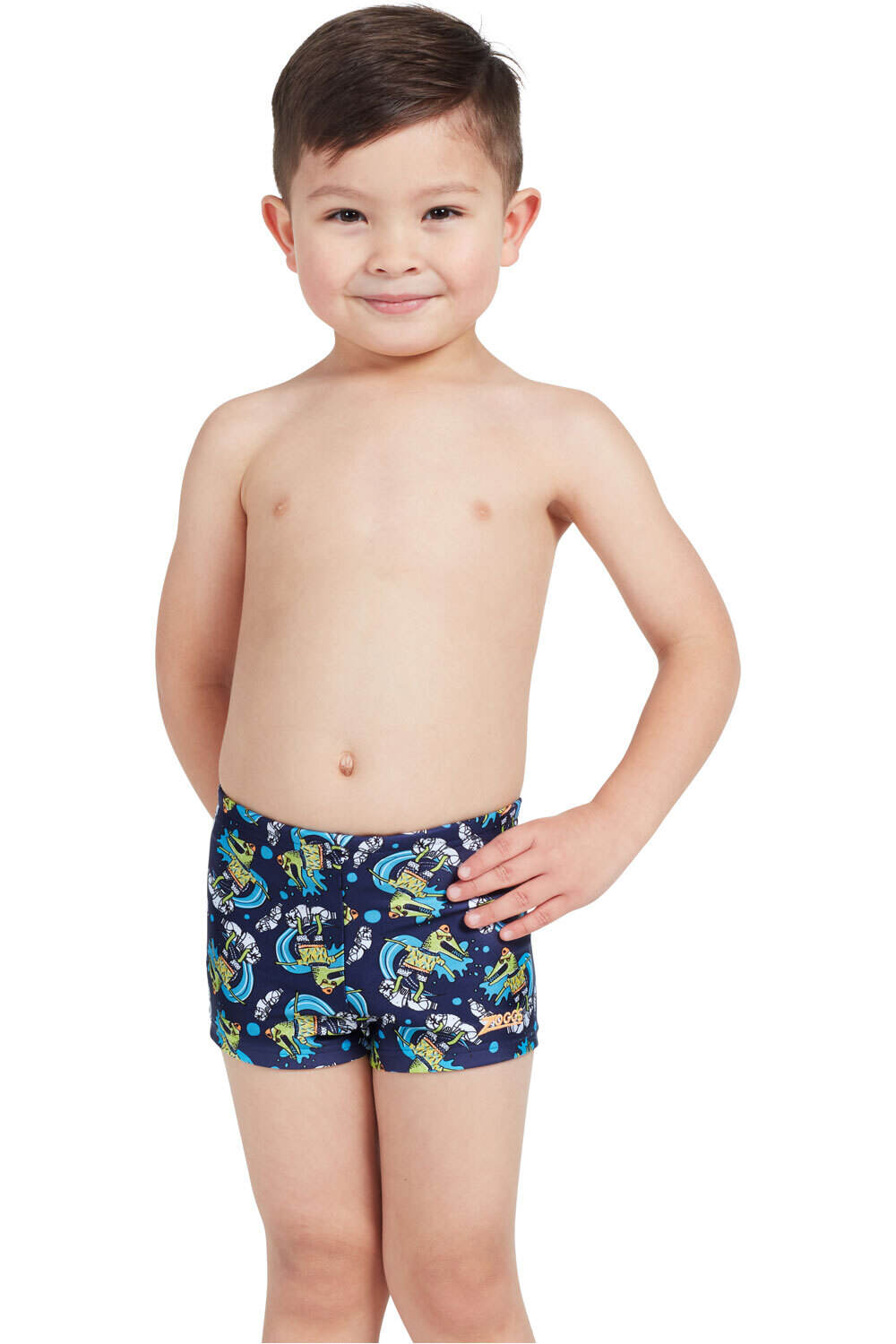 Zoggs bañador natación niño Hip Racer Kids Boys vista frontal