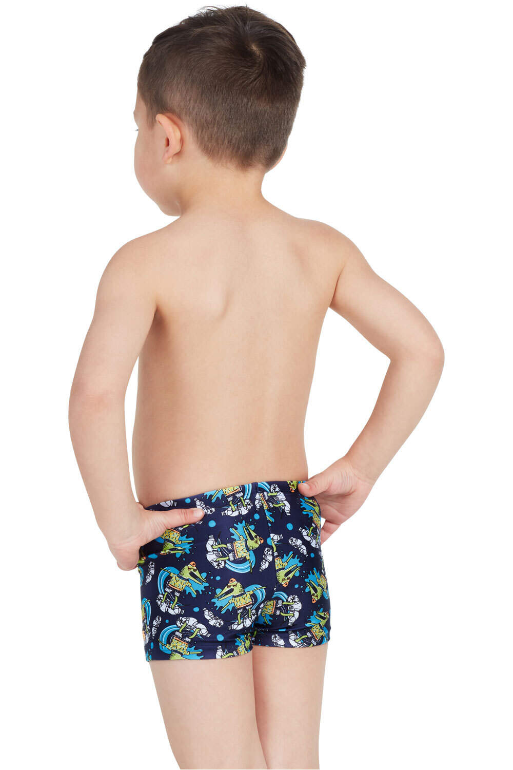 Zoggs bañador natación niño Hip Racer Kids Boys vista trasera