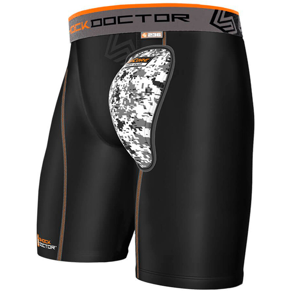 Shock Doctor rodillera fitness AirCore Soft Cup Compression Short vista frontal