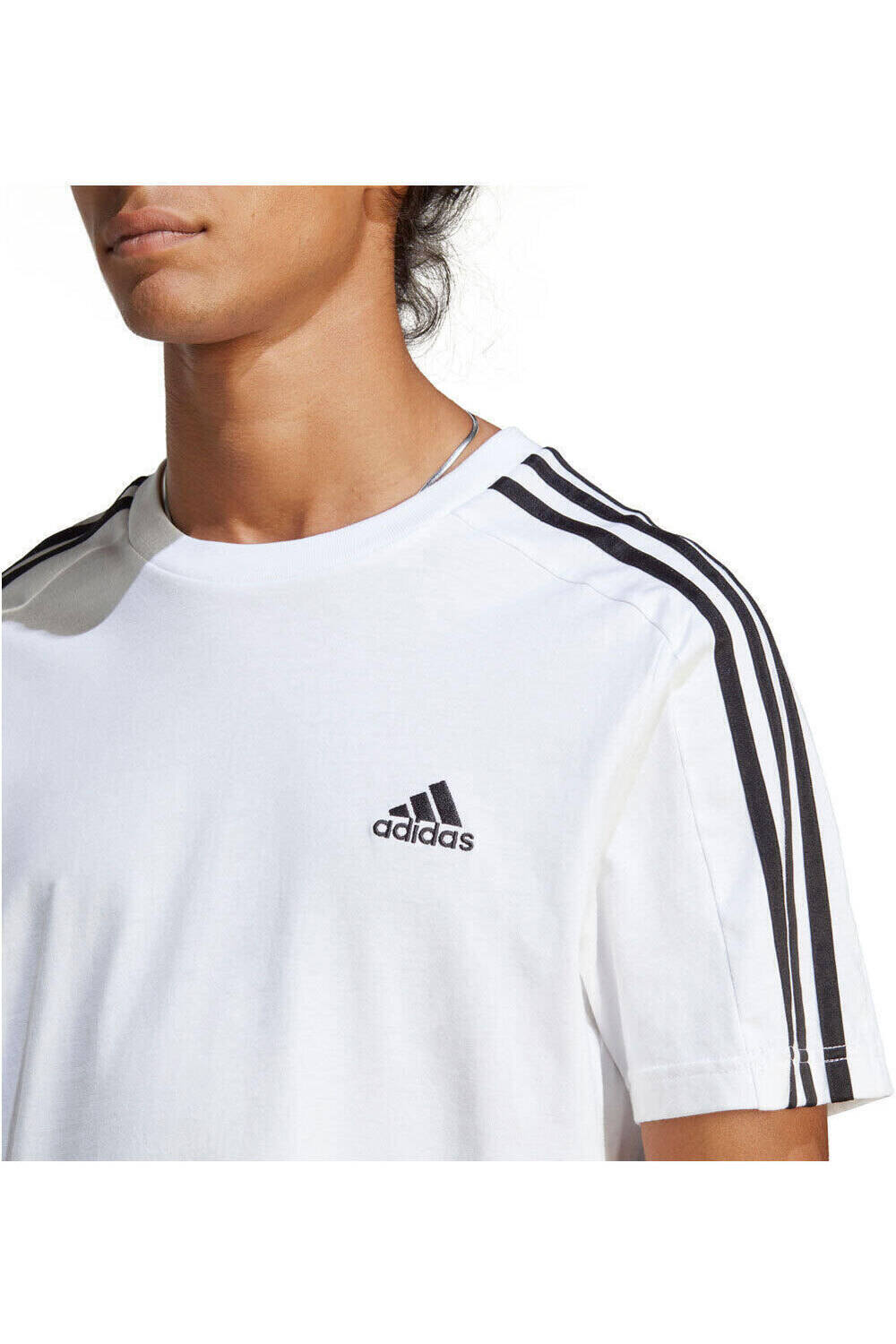 adidas camiseta manga corta hombre Essentials Single 3 bandas vista detalle