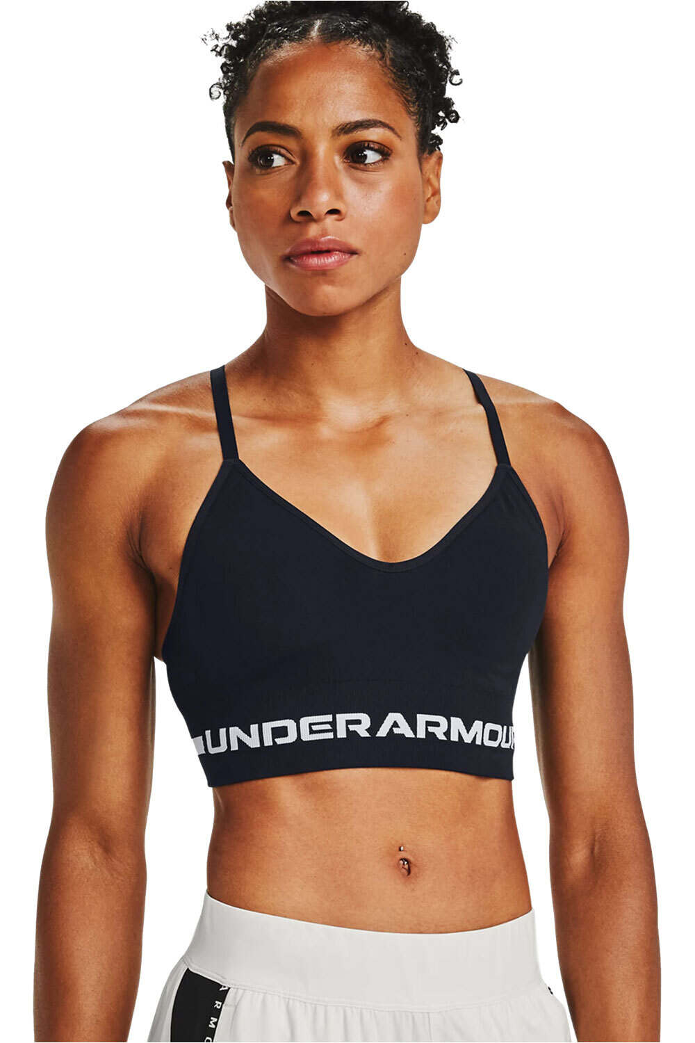 Under Armour jersey mujer UA Seamless Low Long Bra vista frontal