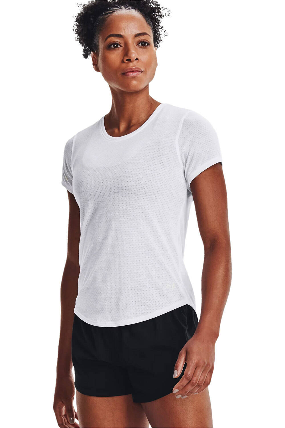 Under Armour camiseta entrenamiento manga corta mujer UA Streaker SS vista frontal