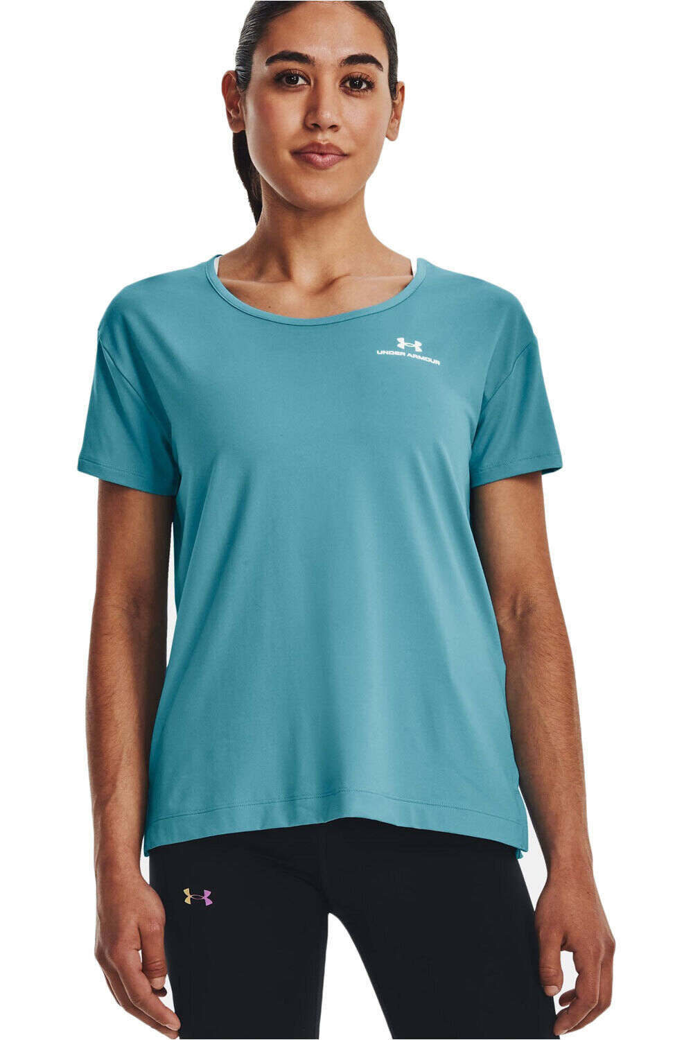 Under Armour camisetas fitness mujer UA Rush Energy SS vista frontal