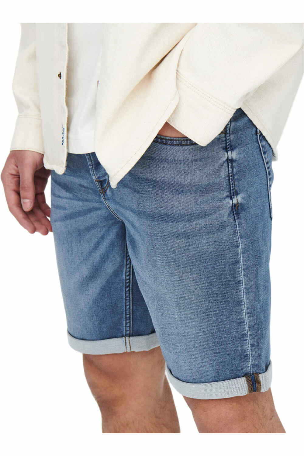 Only&Sons bermudas hombre ONSPLY JOG BLUE SHORTS PK 8584 NOOS vista detalle