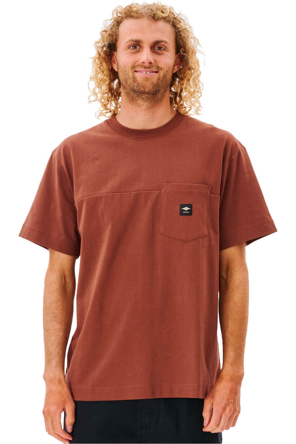 Rip Curl camiseta manga corta hombre QUALITY SURF PRODUCTS PKT TEE vista frontal