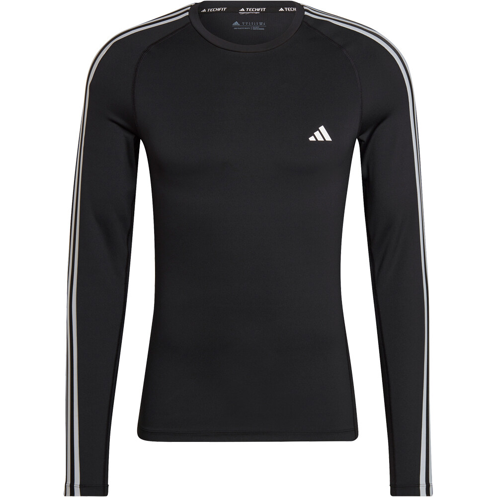 adidas camiseta fitness hombre Techfit Training 3 bandas de manga larga 04