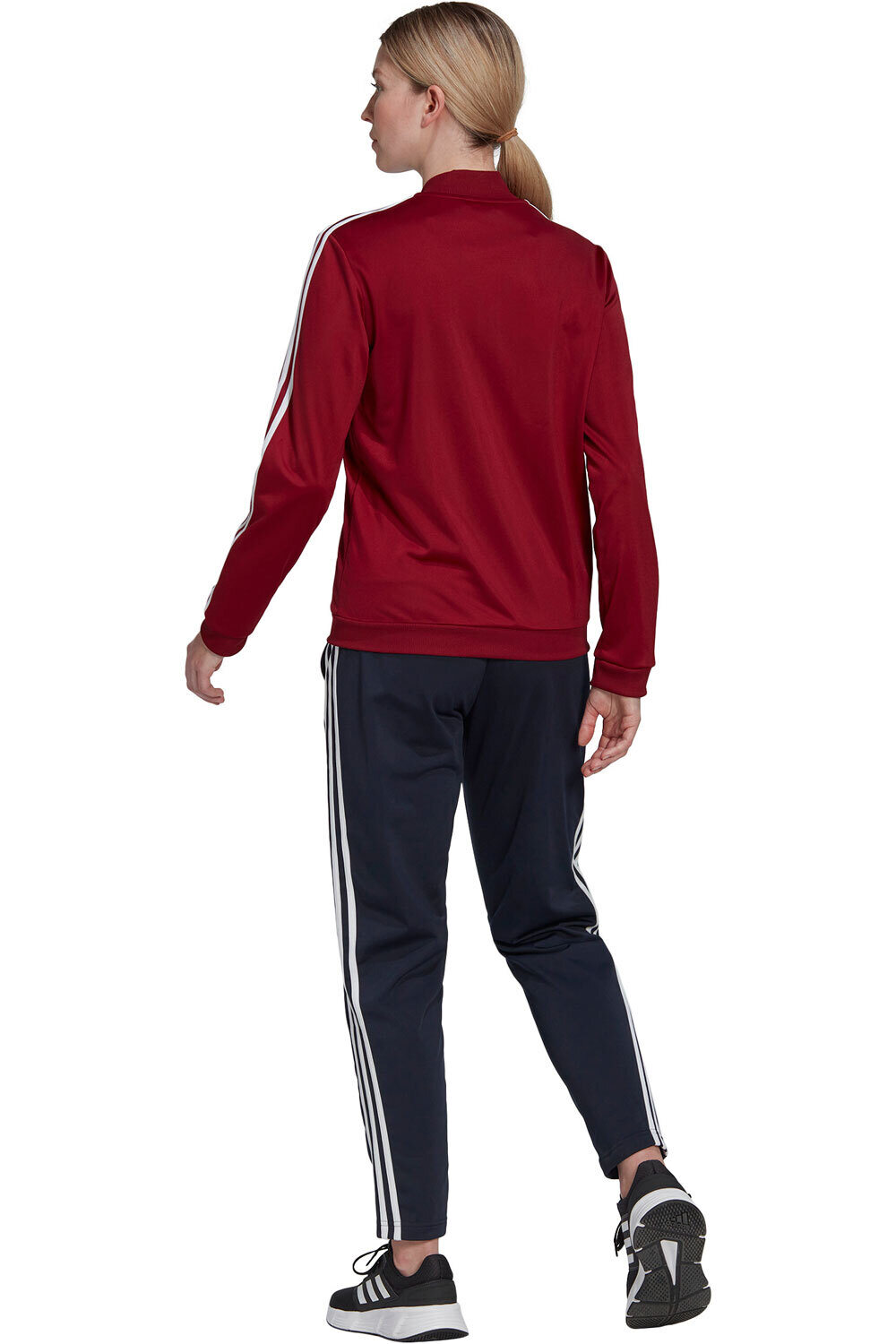 adidas sudadera mujer Essentials 3 bandas vista trasera